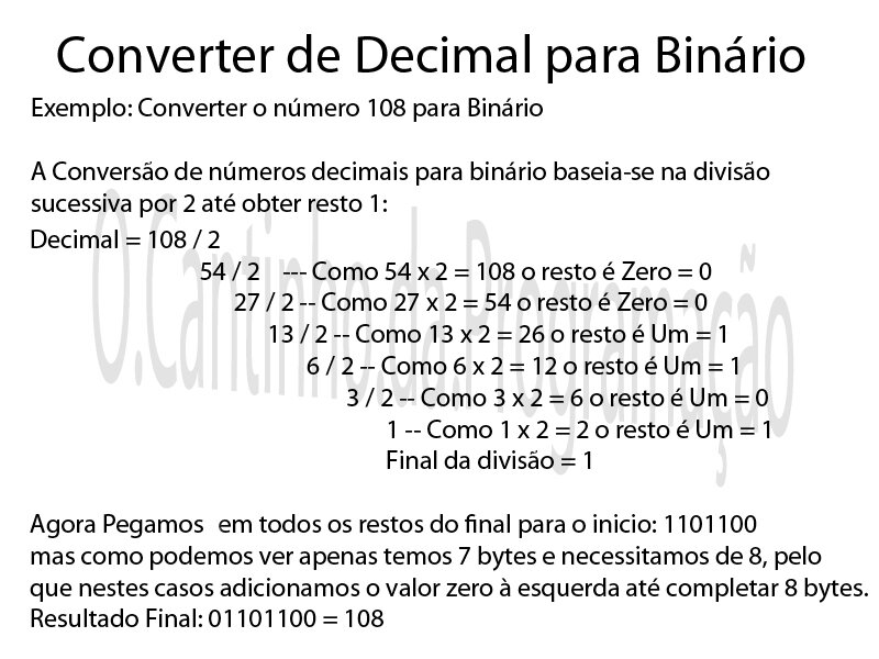 decimal para binário